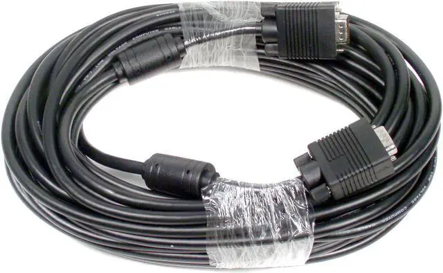Main image of AMC CSV-F50MM 50 ft. Black VGA Male to Male Monitor Cable w/ Dual Ferrites - OEM