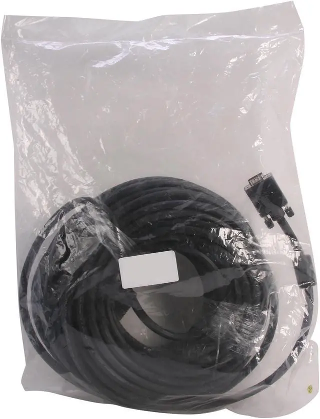 Alt view image 3 of 3 - AMC CSV-F100MF 100 FT Black VGA Male to Female Monitor Extension Cable w/ Dual Ferrites - OEM