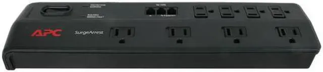 Alt view image 2 of 5 - APC P8T3 6 Feet 8 Outlets 1750 Joules Home/Office SurgeArrest 8 Outlets with tel2/splitter Jacks