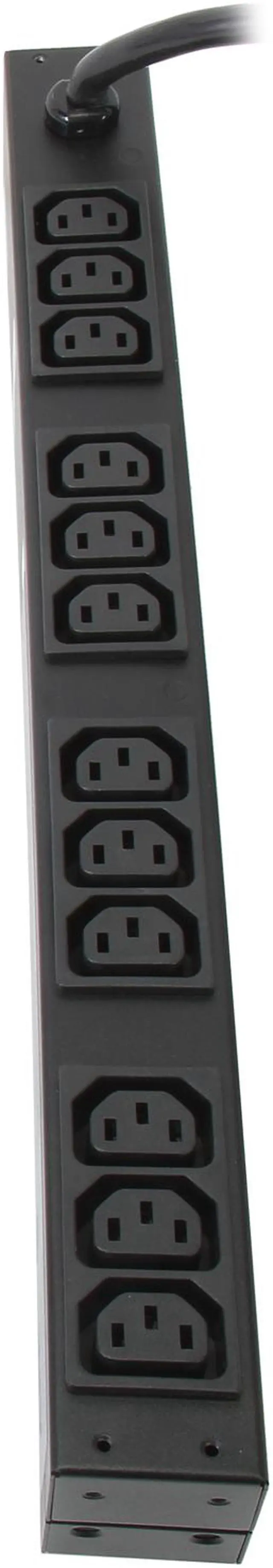 Alt view image 2 of 4 - APC Rack Mount PDU, Basic 208V/20A, (12) Outlets, 1U Horizontal Rackmount (AP9566)