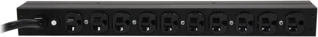 Alt view image 2 of 5 - APC Rack Mount PDU, Basic 100V-120V/20A, (10) Outlets, 1U Horizontal Rackmount (AP9563)