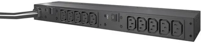 Main image of APC Rack Mount PDU, Basic 200V-240V/30A, (10) Outlets, 1U Horizontal Rackmount (AP9571A)