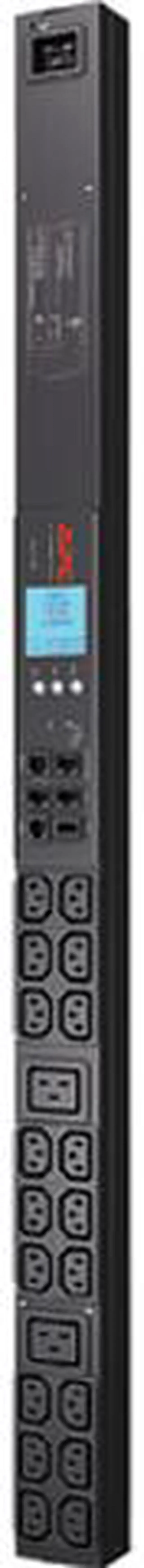 Main image of APC Rack Mount PDU, Metered 208V/20A, (20) Outlets, 0U Vertical Rackmount (AP8858NA3)