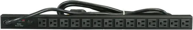 Alt view image 2 of 5 - APC Rack Mount PDU, Basic 100V-120V/20A, (14) Outlets, 0U Vertical Rackmount (AP9551)