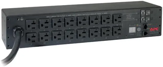 Alt view image 3 of 4 - APC AP7802 Metered 2U 120V 12 ft Rack Power Distribution Unit
