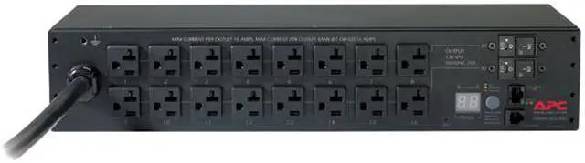 Alt view image 2 of 4 - APC AP7802 Metered 2U 120V 12 ft Rack Power Distribution Unit