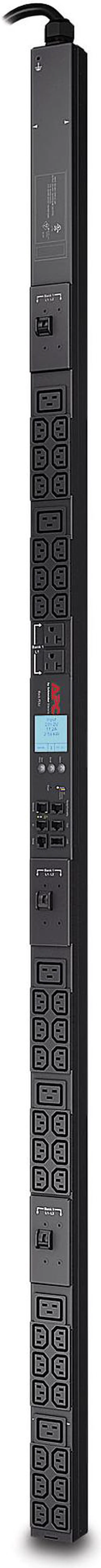 Main image of APC Rack Mount PDU, Metered 208V/30A Three-Phase PDU, (44) Outlets, 0U Vertical Rackmount (AP8865)