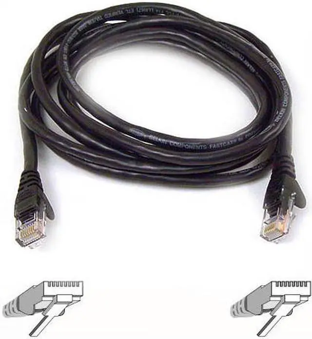 Main image of Belkin A3L980-10-BLK-S 10 ft. Cat 6 Black Network Cable