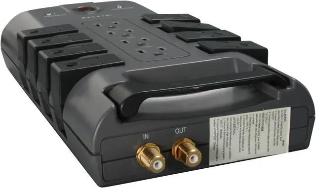 Alt view image 4 of 6 - BELKIN BP112230-08 8 Feet 12 Outlets 4320 Joules Pivot-Plug Surge Protector