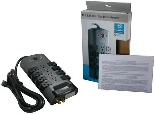 Alt view image 6 of 6 - BELKIN BP112230-08 8 Feet 12 Outlets 4320 Joules Pivot-Plug Surge Protector