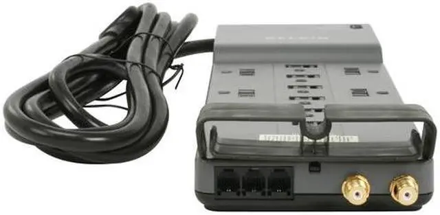 Alt view image 4 of 7 - BELKIN BE112234-10 10.0 Feet 12 Outlets 3996 Joules Surge Protector w/Phone/Ethernet/Coax Protection