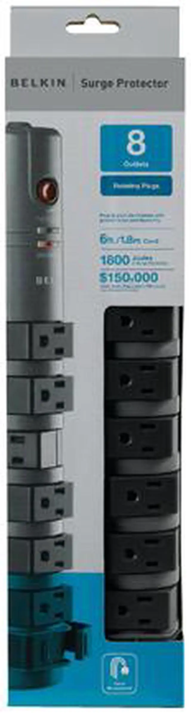 Alt view image 2 of 2 - Belkin SurgeMaster Office 8-Outlets Surge Suppressor