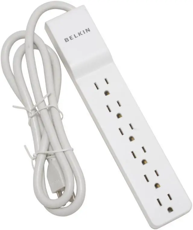 Alt view image 8 of 8 - BELKIN BE106000-04 4 Feet 6 Outlets 720 Joules Home/Office Surge Protector