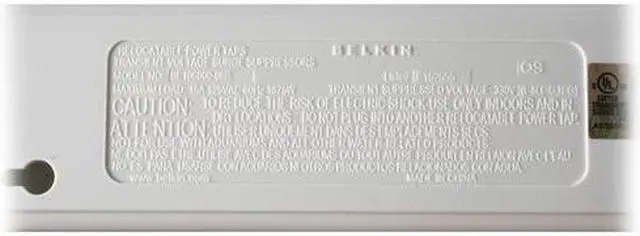 Alt view image 5 of 6 - BELKIN BE106000-08R 8 Feet 6 Outlets 720 Joules Home / Office Surge Protector