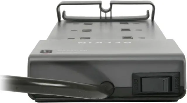 Alt view image 5 of 6 - BELKIN BE108200-06 6 Feet 8 Outlets 3390 Joules Surge Protector