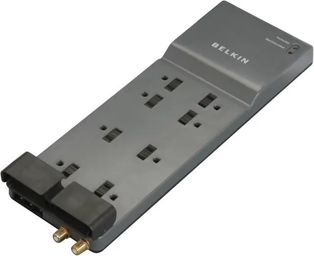 Main image of BELKIN BE108230-06 6 Feet 8 Outlets 3390 Joules Surge Suppressor with Coax Protection