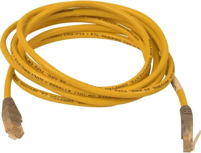 Main image of Belkin A3X126-25-YLW-M 25 ft. Cat 5E (Crossover) Yellow Network Cable