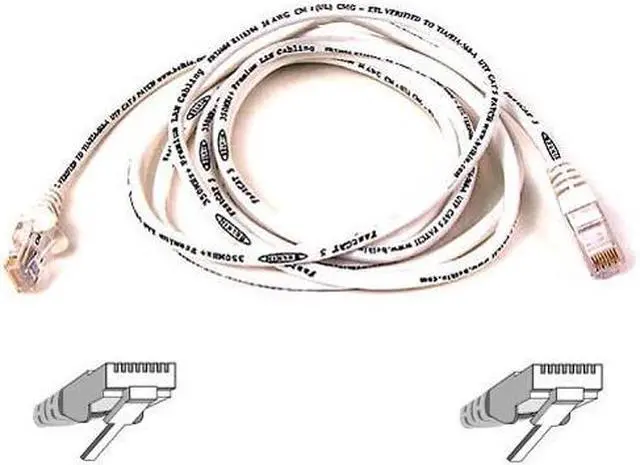 Main image of Belkin A3L791-07-WHT 7 ft. Cat 5E White Patch Network Cable