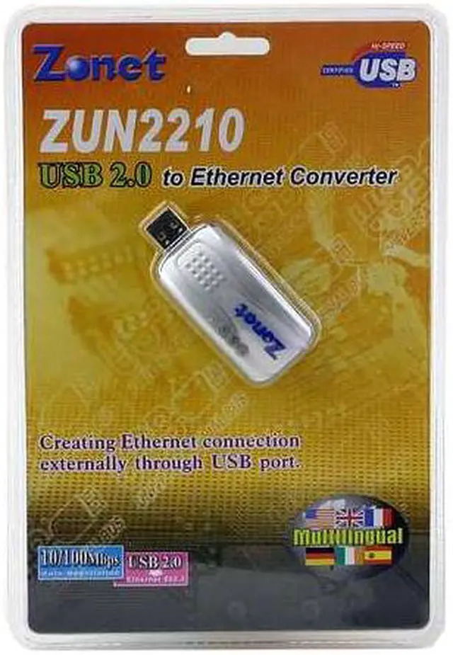 Alt view image 2 of 2 - Zonet ZUN2210 USB 2.0 to RJ-45 Ethernet Converter