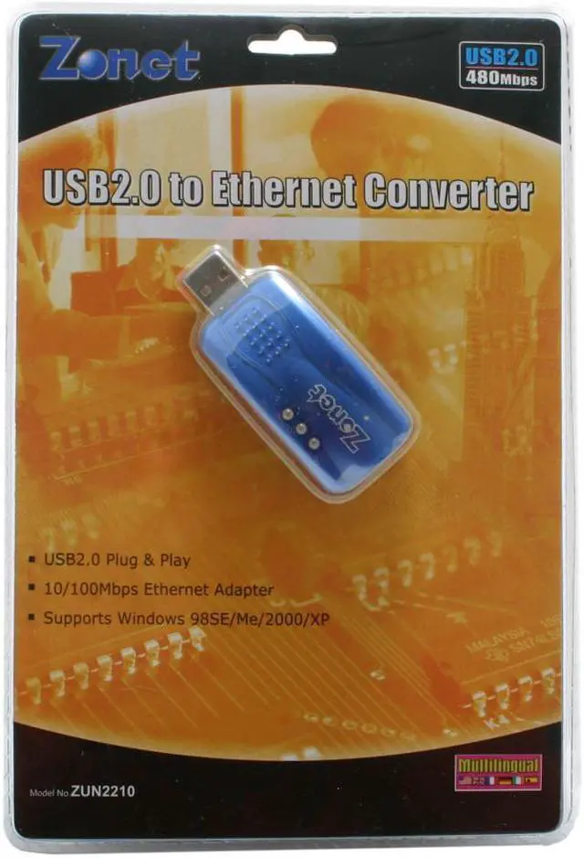 Main image of Zonet ZUN2210 USB 2.0 to RJ-45 Ethernet Converter