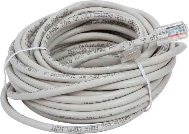 Alt view image 2 of 3 - Belkin A3L791-25-WHT 25 ft. Cat 5E White Patch Network Cable
