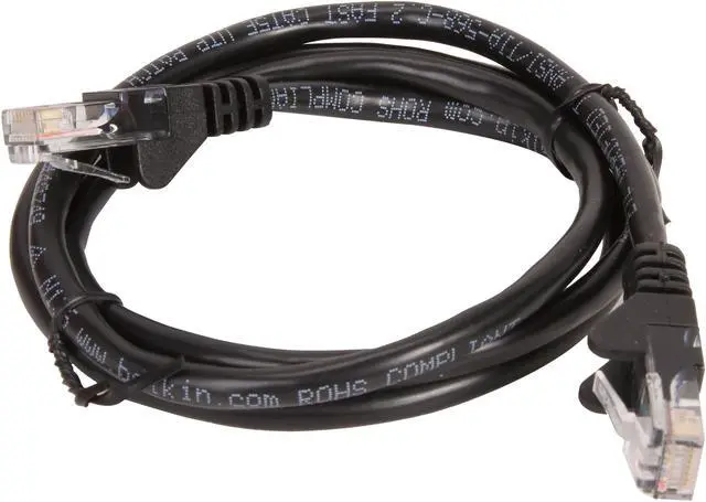 Alt view image 2 of 3 - Belkin A3L791-03-BLK-S 3 ft. Cat 5E Black Network Cable