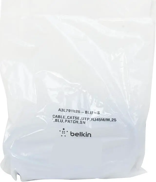 Alt view image 3 of 3 - Belkin A3L791b25-BLU-S 25 ft. Cat 5E Blue Patch Cable