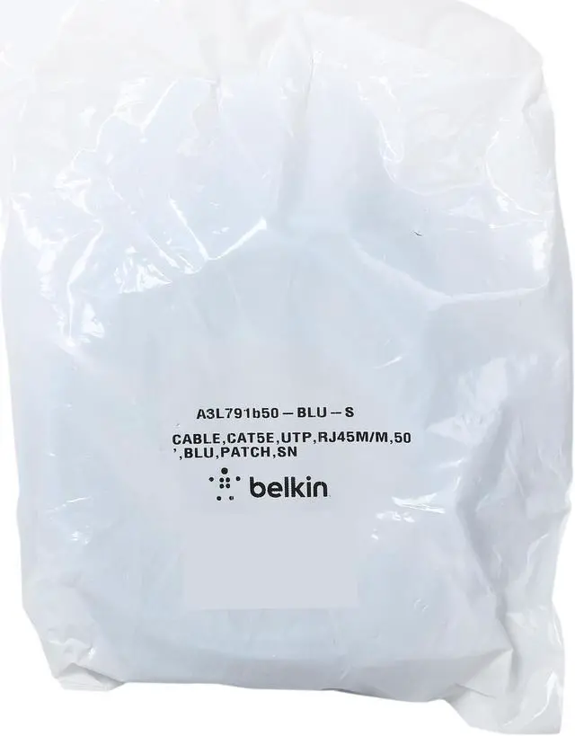 Alt view image 3 of 3 - Belkin A3L791b50-BLU-S 50 ft. Cat 5E Blue Patch Cable