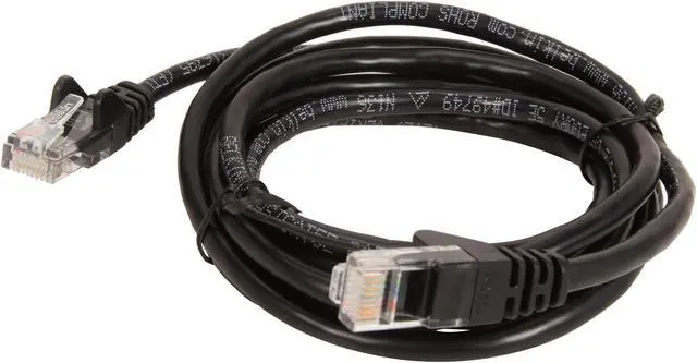 Alt view image 2 of 3 - Belkin A3L791-06-BLK-S 6 ft. Cat 5E Black Network Cable