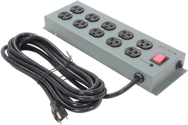 Main image of BELKIN F9D1000-15 15 ft. 10 Outlets 885 Joules Metal SurgeMaster