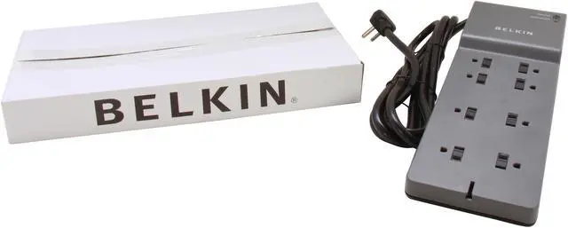 Alt view image 4 of 4 - BELKIN BE108000-08-CM 8 ft. 8 Outlets 2500 joule Surge Suppressor