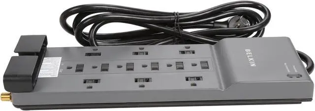 Alt view image 4 of 6 - BELKIN BE112234-08 8 Feet 12 Outlets 3960 Joules Surge Suppressor