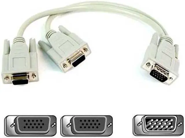 Main image of Belkin F3G006-01 1 ft. Pro Series 1 x HD-15 Male to 2 x HD-15 Female Cable