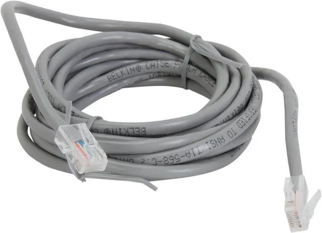 Alt view image 2 of 3 - Belkin A3L791B10 10 ft. Cat 5E Gray Patch Cable
