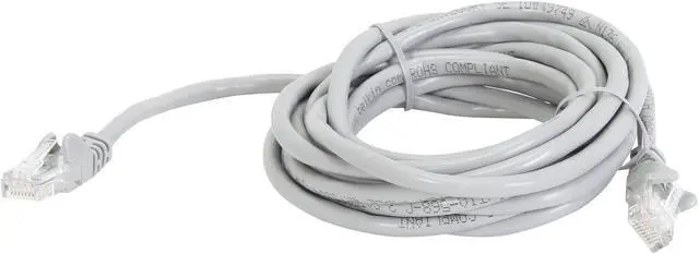Alt view image 2 of 3 - Belkin A3L791B10-S 10 ft. Cat 5 Gray UTP Patch Cable