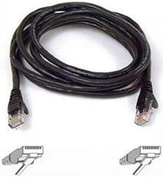 Alt view image 2 of 2 - Belkin A3L850-10-BLK-S 10 ft. Cat 5E Black Fastcat Patch Cable Snagless