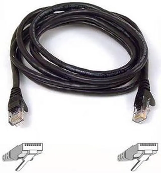 Main image of Belkin A3L850-10-BLK-S 10 ft. Cat 5E Black Fastcat Patch Cable Snagless