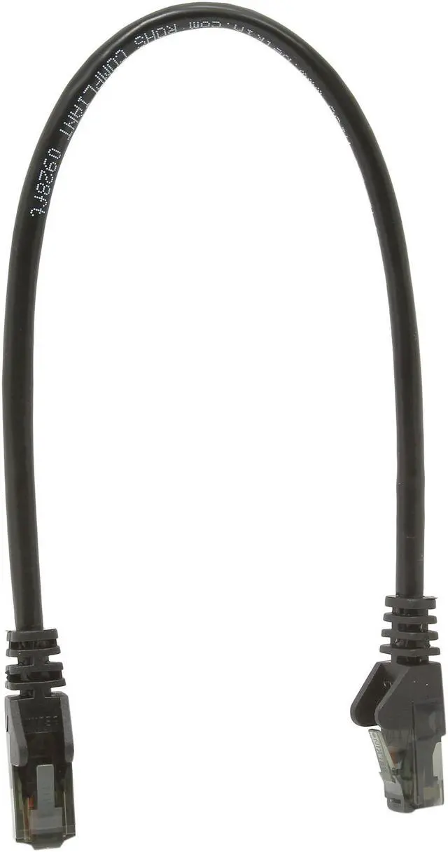 Alt view image 2 of 3 - Belkin A3L980-01-BLK-S 1 ft. Cat 6 Black Patch Cable CAT6 Snagless RJ-45M / RJ-45M