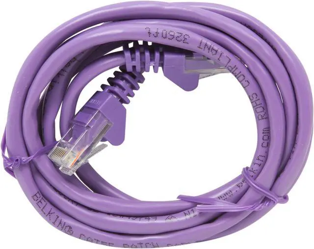 Alt view image 2 of 3 - Belkin A3L791-05-PUR-S 5 ft. Cat 5E Purple Patch Cable CAT5e Snagless RJ-45M / RJ-45M