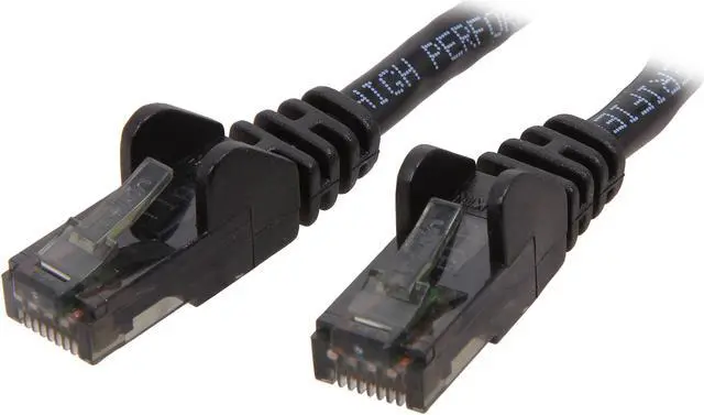 Main image of Belkin A3L980-06-BLK-S 6 ft. Cat 6 Black Patch Cable CAT6 Snagless RJ-45M / RJ-45M