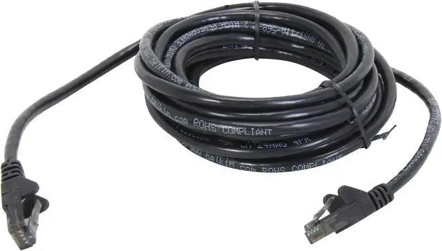 Alt view image 2 of 3 - Belkin A3L980B14-BLK-S 14 ft. Cat 6 Black Patch Cable CAT6 Snagless RJ-45M / RJ-45M