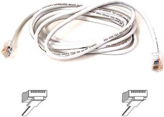 Alt view image 2 of 2 - Belkin A3L791-05-WHT 5 ft. Cat 5E White Patch Cable CAT5e RJ-45M / RJ-45M