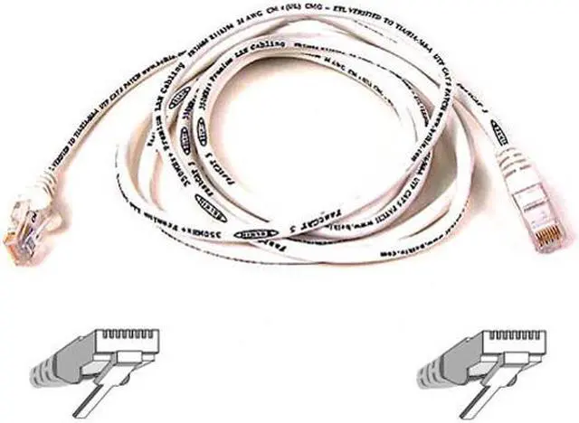 Alt view image 2 of 2 - Belkin A3L791-06-WHT-S 6 ft. Cat 5E White Patch Cable CAT5e Snagless RJ-45M / RJ-45M