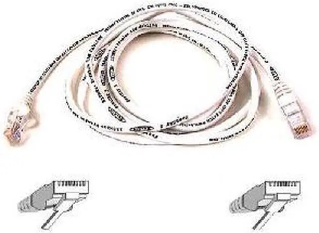 Main image of Belkin A3L791-06-WHT-S 6 ft. Cat 5E White Patch Cable CAT5e Snagless RJ-45M / RJ-45M