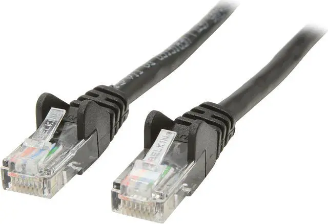 Main image of Belkin A3L791-20-BLK-S 20 ft. Cat 5E Black Patch Cable Snagless Molded