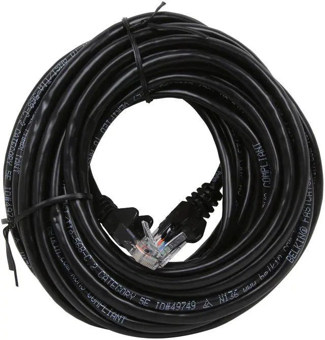 Alt view image 2 of 3 - Belkin A3L791B25-BLK-S 25 ft. Cat 5E Black Patch Cable