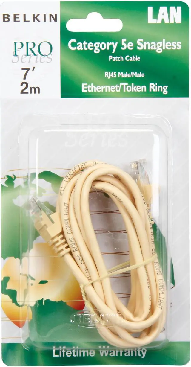 Alt view image 3 of 3 - Belkin A3L791-07-YLW-S 7 ft. Cat 5E Yellow Patch Cable