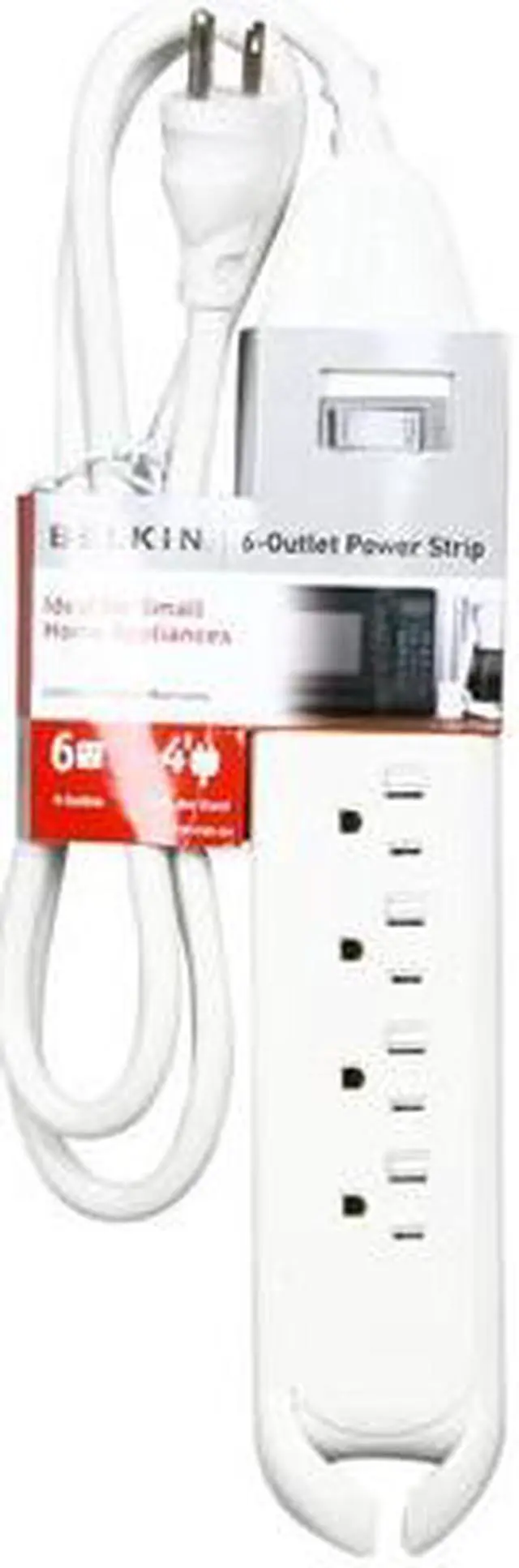 Alt view image 4 of 4 - BELKIN F9D160-04 6 Outlets Power Strip 4 ft. Cord Length