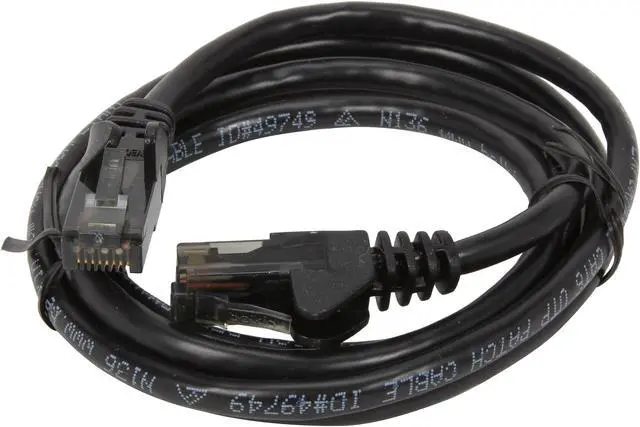 Alt view image 2 of 3 - Belkin A3L980-04-BLK-S 4 ft. Cat 6 Black CAT6 UTP RJ45M/RJ45M Snagless Black Patch Cable