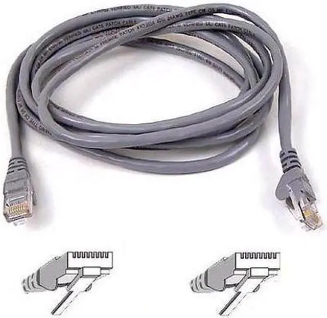 Alt view image 2 of 2 - Belkin A3L980-02-S 2 ft. Cat 6 Gray CAT6 UTP RJ45M/RJ45M Snagless Gray Patch Cable